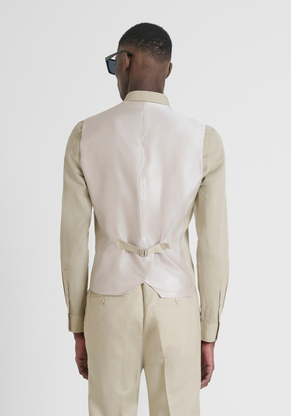 GILET SLIM FIT IN MISTO LINO - Antony Morato Online Shop