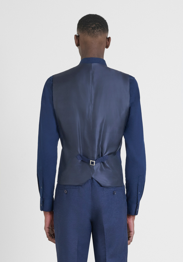 VEST SLIM FIT IN LINEN VISCOSE BLEND - Antony Morato Online Shop