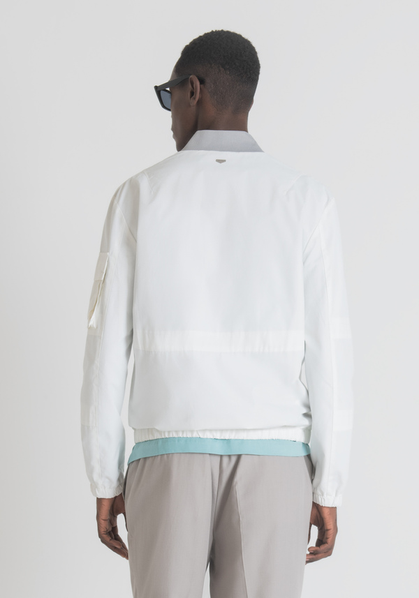 REGULAR FIT BOMBER JACKET IN WATERPROOF COTTON BLEND WITH ELASTIC ON THE HEM AND CUFFS - Antony Morato Online Shop