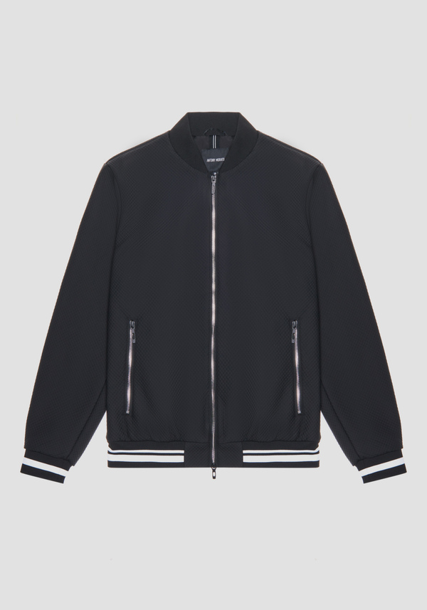 REGULAR FIT BOMBER JACKET IN BONDED FABRIC WITH QUILTED EFFECT - Antony Morato Online Shop