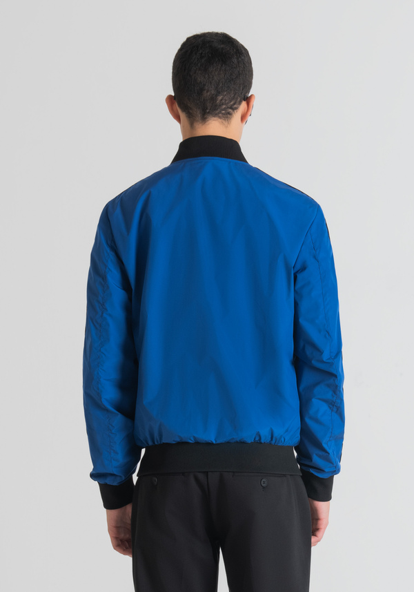 REGULAR FIT BOMBER JACKET IN TECHNICAL FABRIC WITH CONTRASTING DETAILS - Antony Morato Online Shop