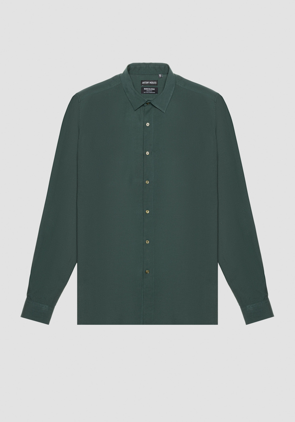 "BARCELONA" STRAIGHT FIT REGULAR SHIRT IN SOFT VISCOSE BLEND FABRIC - Antony Morato Online Shop