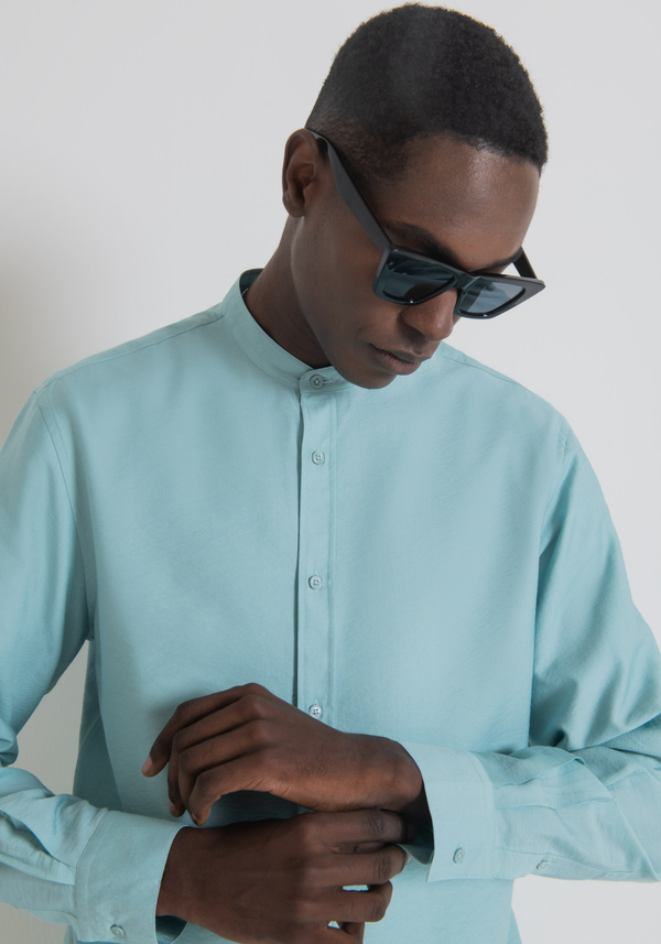 CAMICIA REGULAR FIT CON COLLO ALLA COREANA - Antony Morato Online Shop