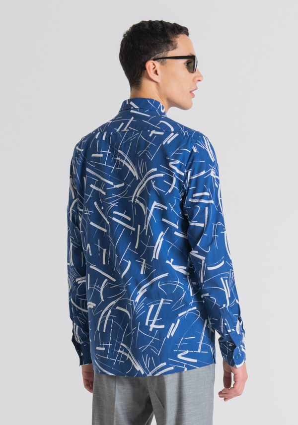 STRAIGHT FIT REGULAR SHIRT WITH ALL-OVER PRINT - Antony Morato Online Shop