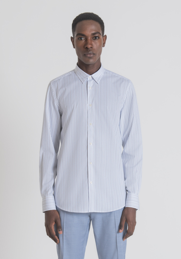 SLIM-FIT SHIRT IN PURE COTTON WITH STRIPED PATTERN - Antony Morato Online Shop