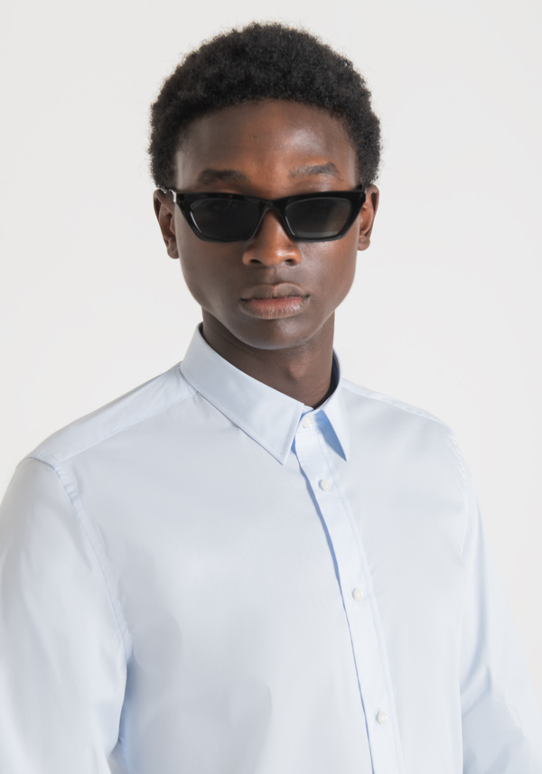 CAMICIA SUPER SLIM FIT “MILANO” IN FRESCO POPELINE DI COTONE MISTO STRETCH - Antony Morato Online Shop