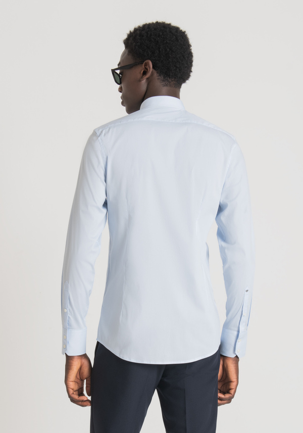 CAMICIA SUPER SLIM FIT “MILANO” IN FRESCO POPELINE DI COTONE MISTO STRETCH - Antony Morato Online Shop