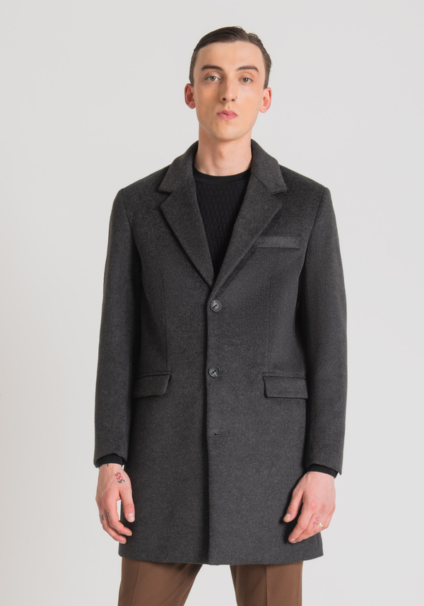"RUSSEL" SLIM FIT COAT IN VISCOSE BLEND FABRIC - Antony Morato Online Shop