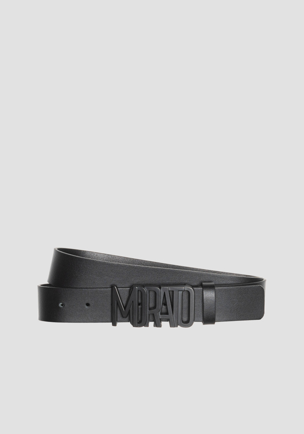 CEINTURE EN CUIR VÉRITABLE AVEC PLAQUE « MORATO » - Antony Morato Online Shop