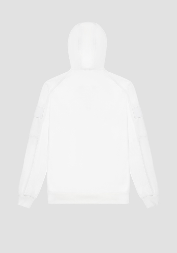 REGULAR FIT HOODIE IN COTTON BLEND WITH MARBLE-EFFECT LOGO - Antony Morato Online Shop