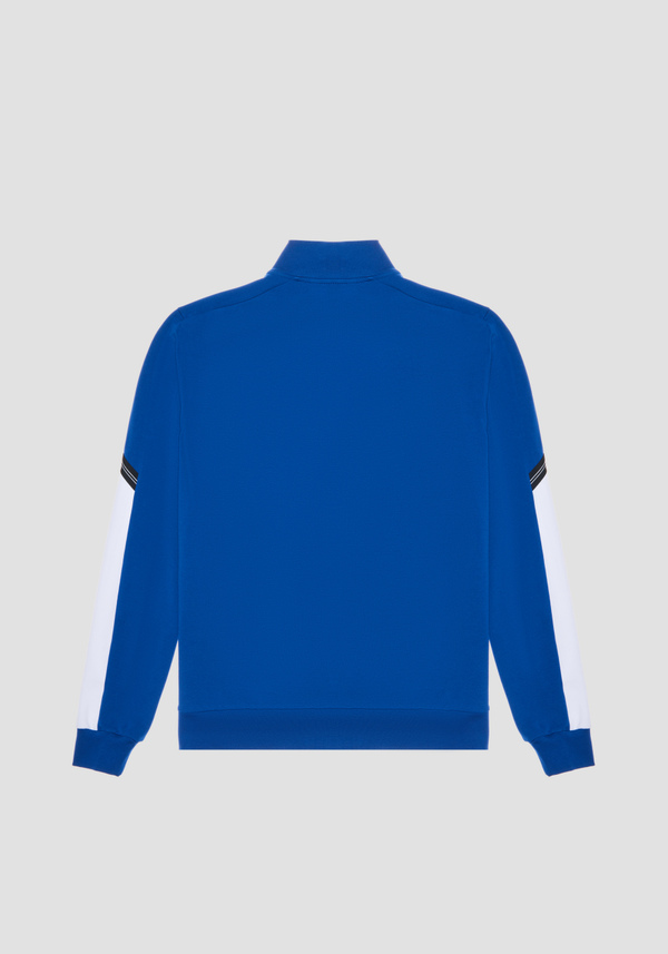 FELPA SLIM FIT CON ZIP IN COTONE STRETCH E DETTAGLI IN CONTRASTO - Antony Morato Online Shop