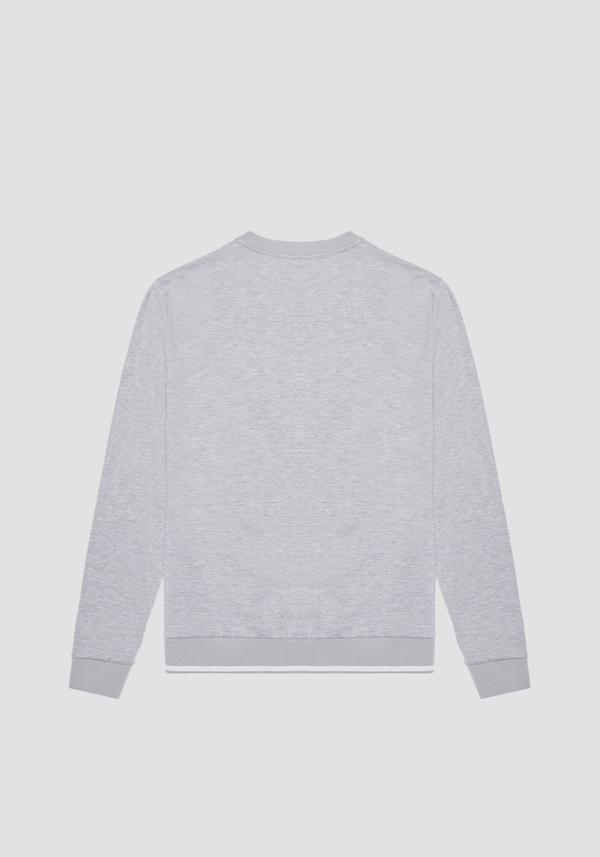 SWEAT-SHIRT SLIM FIT RAS-DU-COU EN SCUBA MÉLANGÉ ET ÉCUSSON AVEC LOGO CAOUTCHOUTÉ - Antony Morato Online Shop