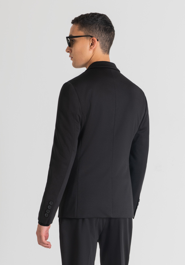 "ASHE" SUPER SLIM FIT SINGLE-BREASTED JACKET IN STRETCH FABRIC - Antony Morato Online Shop