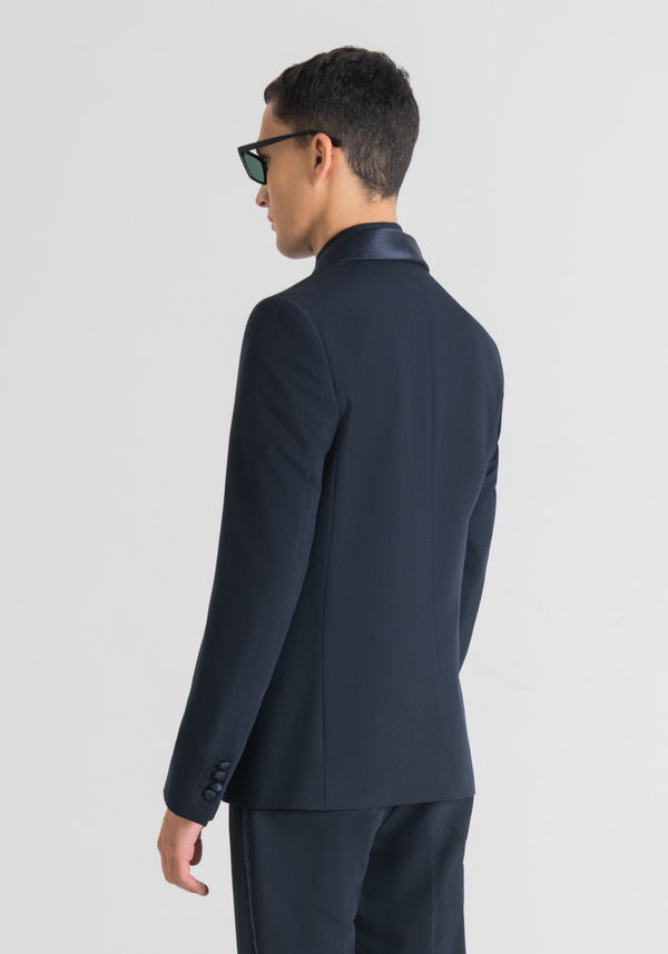 "ROXANNE" SLIM-FIT JACKET IN STRETCH FABRIC WITH SATIN DETAILS - Antony Morato Online Shop