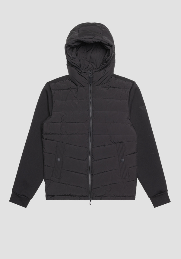 SLIM-FIT JACKET IN PADDED TECHNICAL FABRIC WITH HOOD - Antony Morato Online Shop