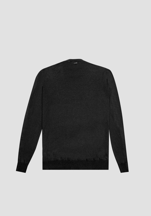 REGULAR FIT SWEATER IN SOLID-COLOUR SOFT WOOL BLEND YARN - Antony Morato Online Shop