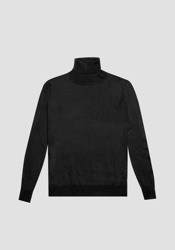 REGULAR FIT TURTLENECK SWEATER IN WARM WOOL BLEND YARN - Antony Morato Online Shop