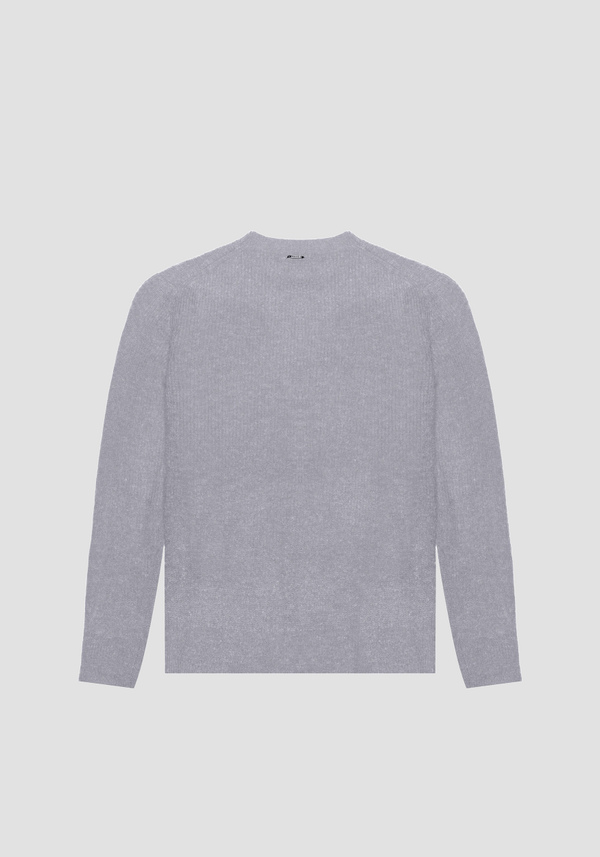 REGULAR FIT SWEATER IN SOLID-COLOUR SOFT MOHAIR WOOL BLEND YARN - Antony Morato Online Shop