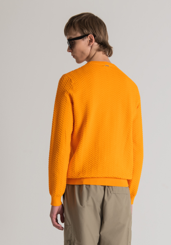 SLIM-FIT SWEATER IN COTTON YARN WITH JACQUARD PATTERN - Antony Morato Online Shop