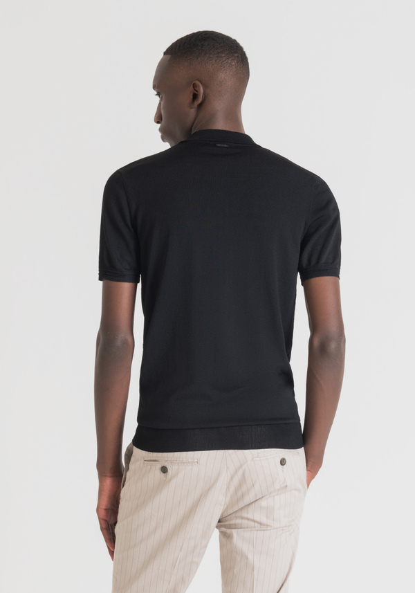 SUPER SLIM FIT YARN SWEATER WITH MICRO BANDS ON THE SLEEVES - Antony Morato Online Shop