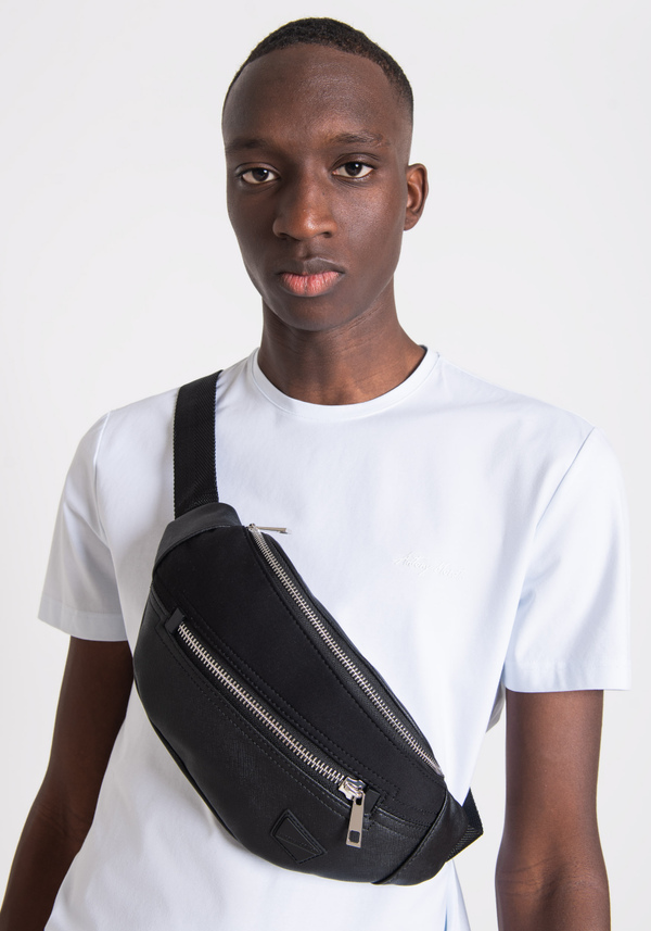 MARSUPIO IN POPELINE E SIMILPELLE SAFFIANO - Antony Morato Online Shop