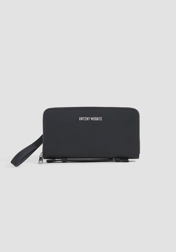 POUCH IN FAUX LEATHER WITH PALMELLATO EFFECT - Antony Morato Online Shop