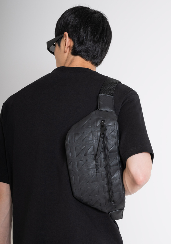 GÜRTELTASCHE AUS STRUKTURIERTEM KUNSTLEDER MIT DRUCK - Antony Morato Online Shop