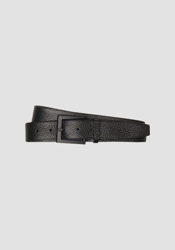 LEATHER BELT WITH SQUARE BUCKLE - Antony Morato Online Shop