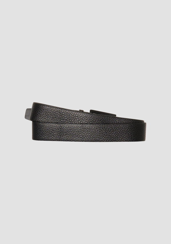 LEATHER BELT WITH SQUARE BUCKLE - Antony Morato Online Shop