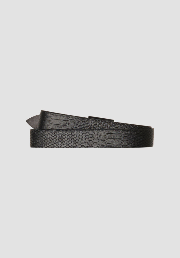CEINTURE EN CUIR VÉRITABLE IMPRIMÉ SERPENT - Antony Morato Online Shop