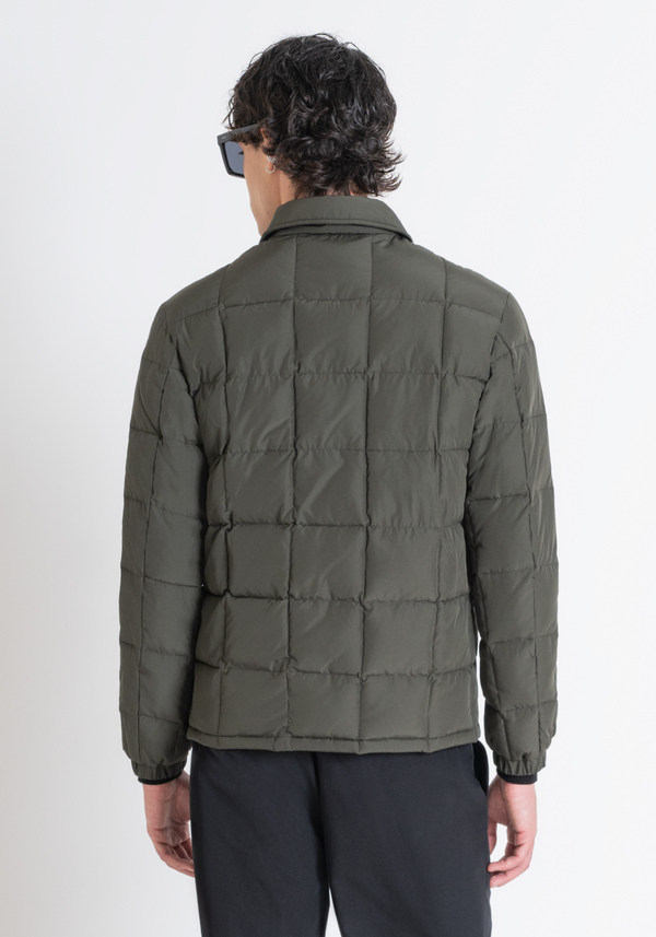REGULAR FIT DOWN JACKET IN GREEN TECHNICAL FABRIC AND DUPONT SORONA SYNTHETIC PADDING - Antony Morato Online Shop