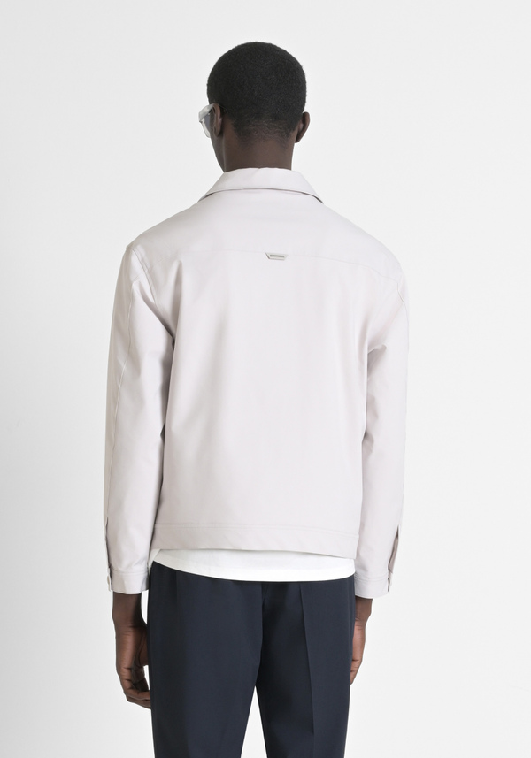 REGULAR FIT JACKET IN TECHNICAL FABRIC WITH METAL LOGO - Antony Morato Online Shop