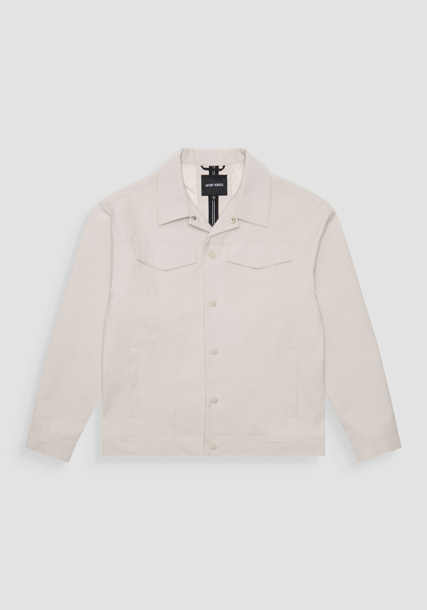 REGULAR FIT JACKET IN TECHNICAL FABRIC WITH METAL LOGO - Antony Morato Online Shop