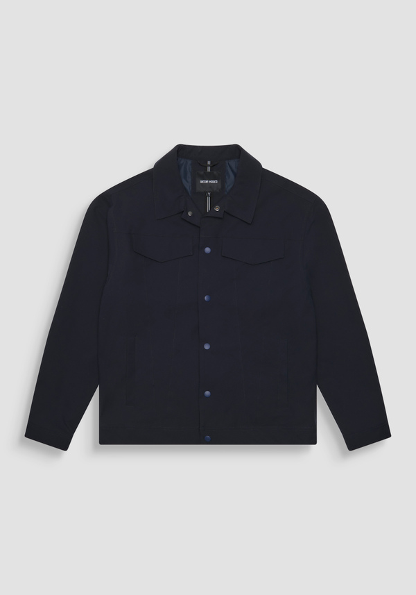 CHAQUETA REGULAR FIT EN TEJIDO TÉCNICO CON LOGOTIPO DE METAL - Antony Morato Online Shop