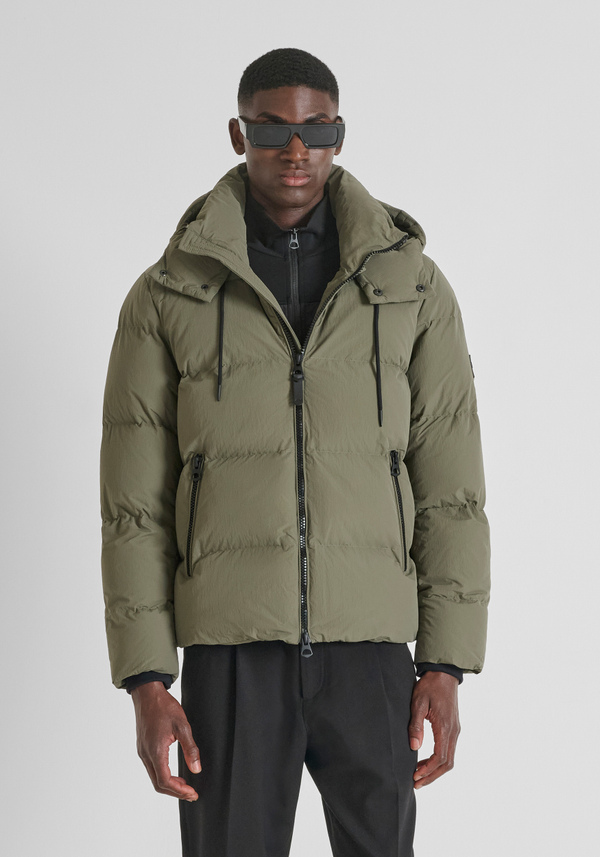 RELAXED FIT DOWN JACKET IN TEXTURED FABRIC WITH DUPONT SORONA ECO-PADDING - Antony Morato Online Shop