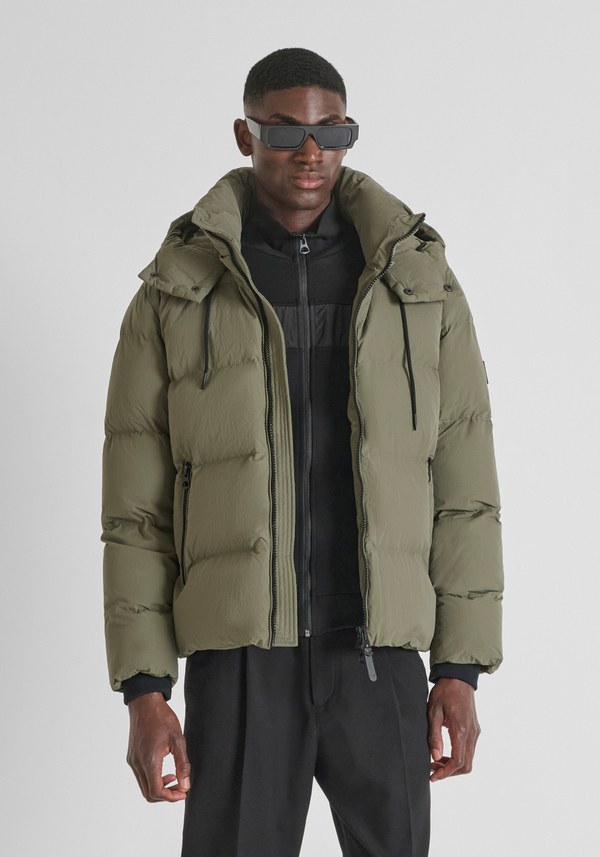 RELAXED FIT DOWN JACKET IN TEXTURED FABRIC WITH DUPONT SORONA ECO-PADDING - Antony Morato Online Shop