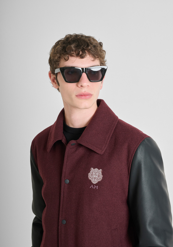 REGULAR FIT COLLEGE JACKET IN WOOL BLEND WITH DUPONT SORONA ECO-PADDING - Antony Morato Online Shop