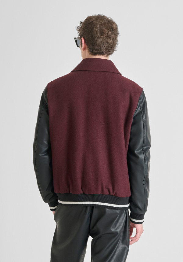 REGULAR FIT COLLEGE JACKET IN WOOL BLEND WITH DUPONT SORONA ECO-PADDING - Antony Morato Online Shop
