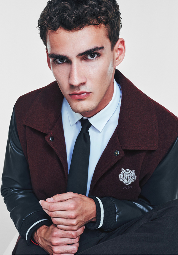 REGULAR FIT COLLEGE JACKET IN WOOL BLEND WITH DUPONT SORONA ECO-PADDING - Antony Morato Online Shop