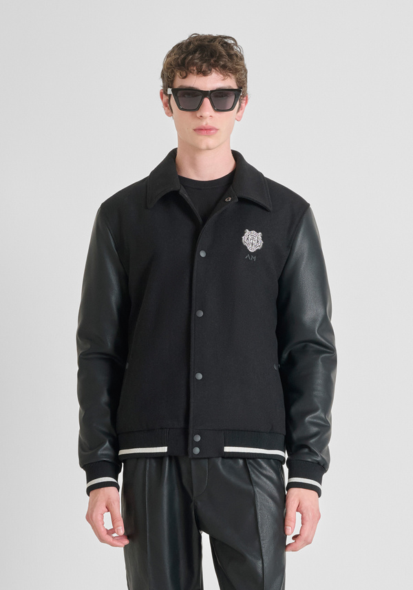 REGULAR FIT COLLEGE JACKET IN WOOL BLEND WITH DUPONT SORONA ECO-PADDING - Antony Morato Online Shop