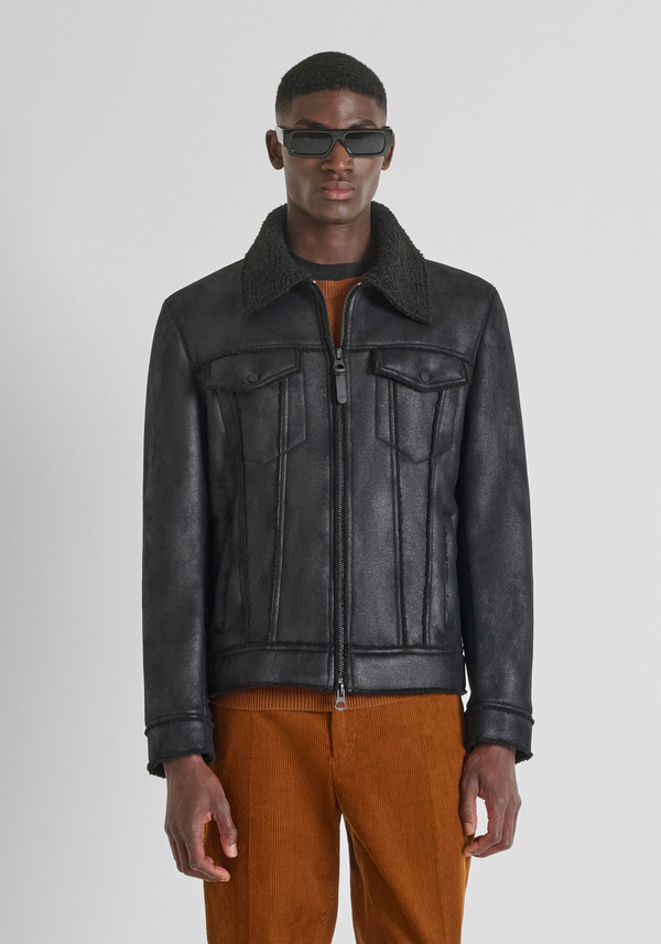 REGULAR FIT JACKET IN SOFT EFFECT FABRIC - Antony Morato Online Shop