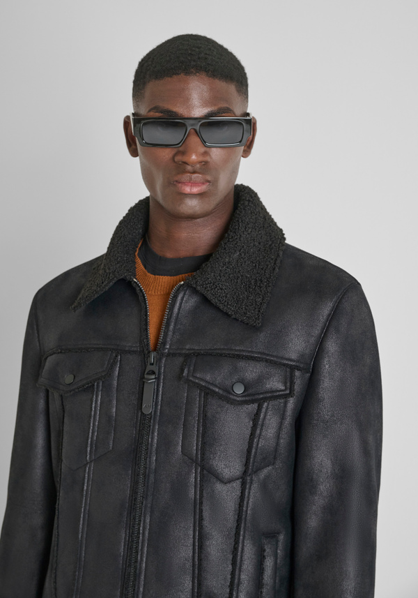 REGULAR FIT JACKET IN SOFT EFFECT FABRIC - Antony Morato Online Shop