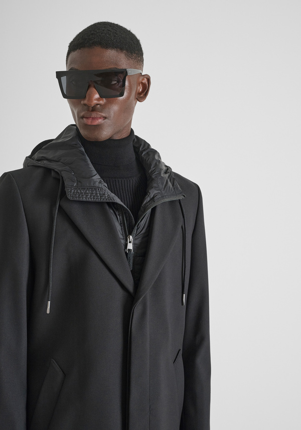 REGULAR FIT COAT WITH ECO-PADDED DUPONT SORONA HOOD - Antony Morato Online Shop