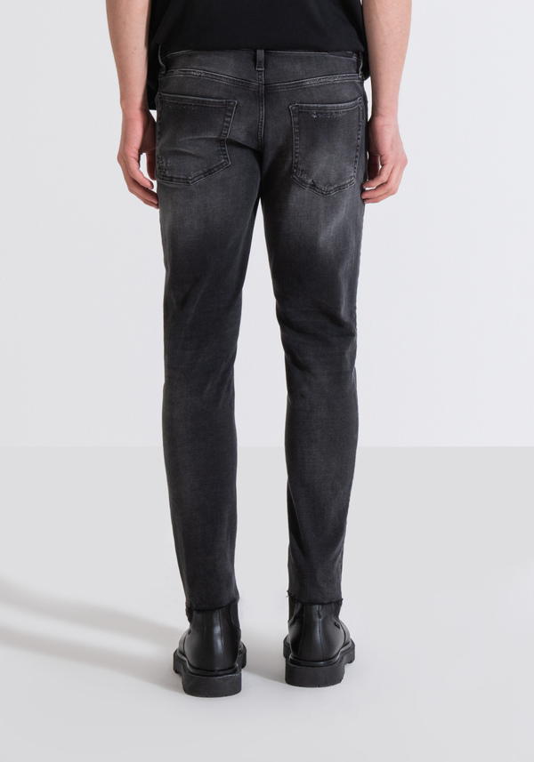 "MERCURY" SUPER SKINNY FIT JEANS IN BLACK WASH STRETCH DENIM - Antony Morato Online Shop