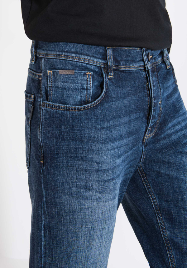 JEAN « ARGON » COUPE SLIM LONGUEUR CHEVILLE EN DENIM BLEU - Antony Morato Online Shop
