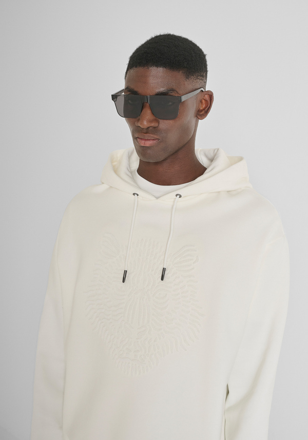 SWEAT À CAPUCHE REGULAR FIT EN MÉLANGE DE COTON - Antony Morato Online Shop