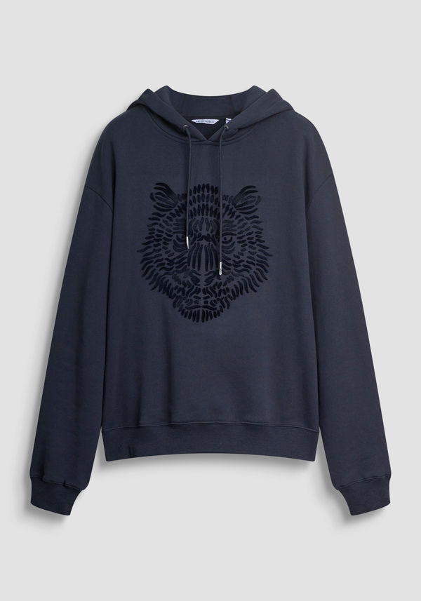 SWEAT À CAPUCHE REGULAR FIT EN MÉLANGE DE COTON - Antony Morato Online Shop