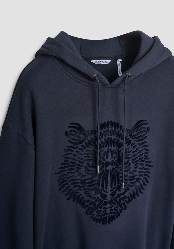 SWEAT À CAPUCHE REGULAR FIT EN MÉLANGE DE COTON - Antony Morato Online Shop