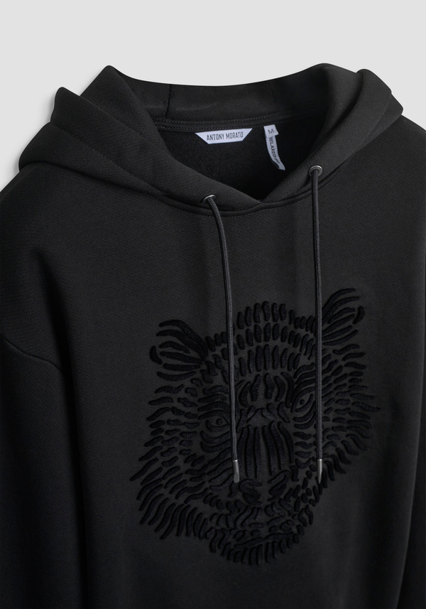 SWEAT À CAPUCHE REGULAR FIT EN MÉLANGE DE COTON - Antony Morato Online Shop