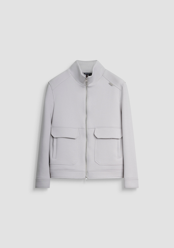 SWEAT ZIPPÉ COUPE REGULAR EN TISSU SCUBA ÉLASTIQUE - Antony Morato Online Shop